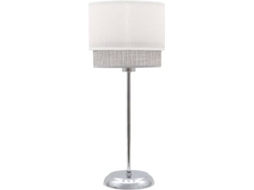 Candeeiro de Mesa FABRILAMP Kenya (Branco - E14 - Máx. 40W - Tecido)