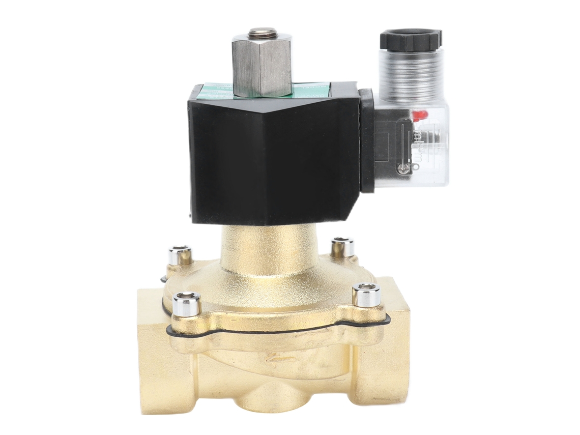 Válvula Solenoide De Latón De Dos Vías Abierta Normalmente Ac220v Fácil Instalación Resistente