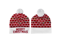 Chapéu de Natal de Tricô Macio, Quente, Iluminado para Crianças e Adultos, Festivais, Tipo 5