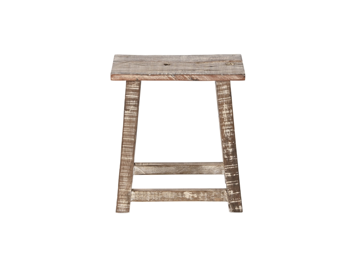 Mesa Lateral de Madeira Reciclada com Acabamento Rústico ALEXANDRA HOUSE LIVING (45x25x51cm)