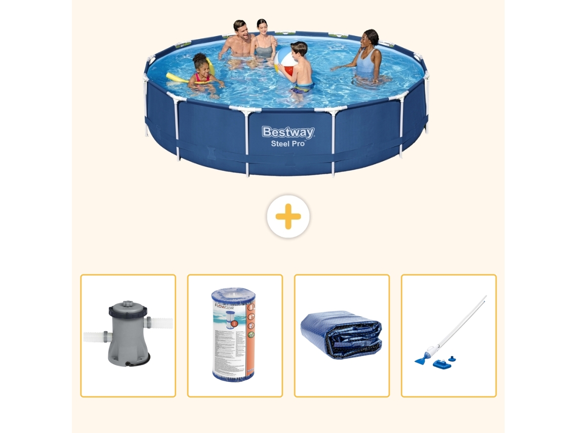 Bestway Piscina Bestway Steel Pro Redonda - 396x84 Cm - 5-peças S201