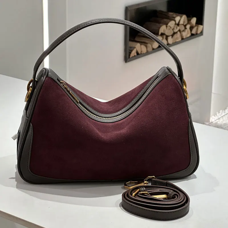 (557-borgonha) Nova Bolsa Transversal Feminina De Luxo De Grife, Bolsa De Couro