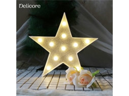 Letreiro de Led em Forma Estrela, Letreiro Luminoso em Forma de Estrela Brilhante, Estrela Iluminada BRILVIBERA