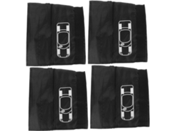 Conjunto de 4 capas protetoras para pneus, proteção contra neve e sol, compatíveis.