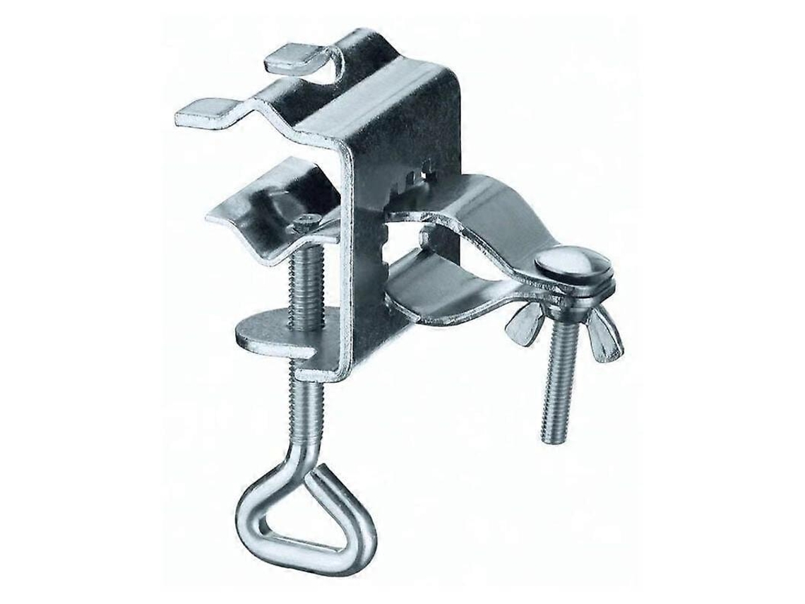 Rebe porta Acessórios de Guarda sol de Mesa, Prata, 8,5x6x11 Cm, Aço Galvanizado, para Perfis Redondos e Planos, Até 32 Mm de Diâmetro