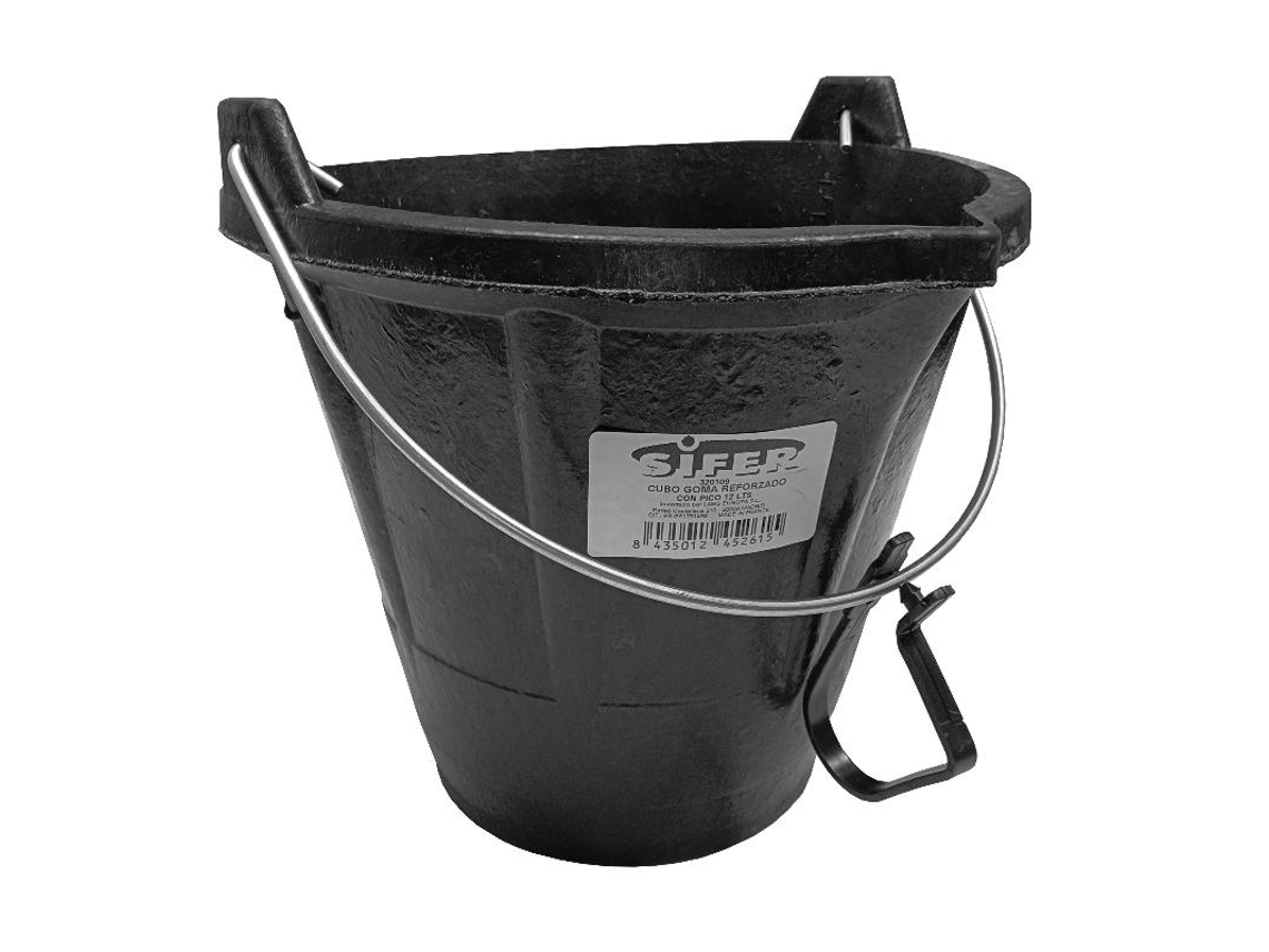 Balde de borracha reforçada com bico 12 L 320109 SIFER