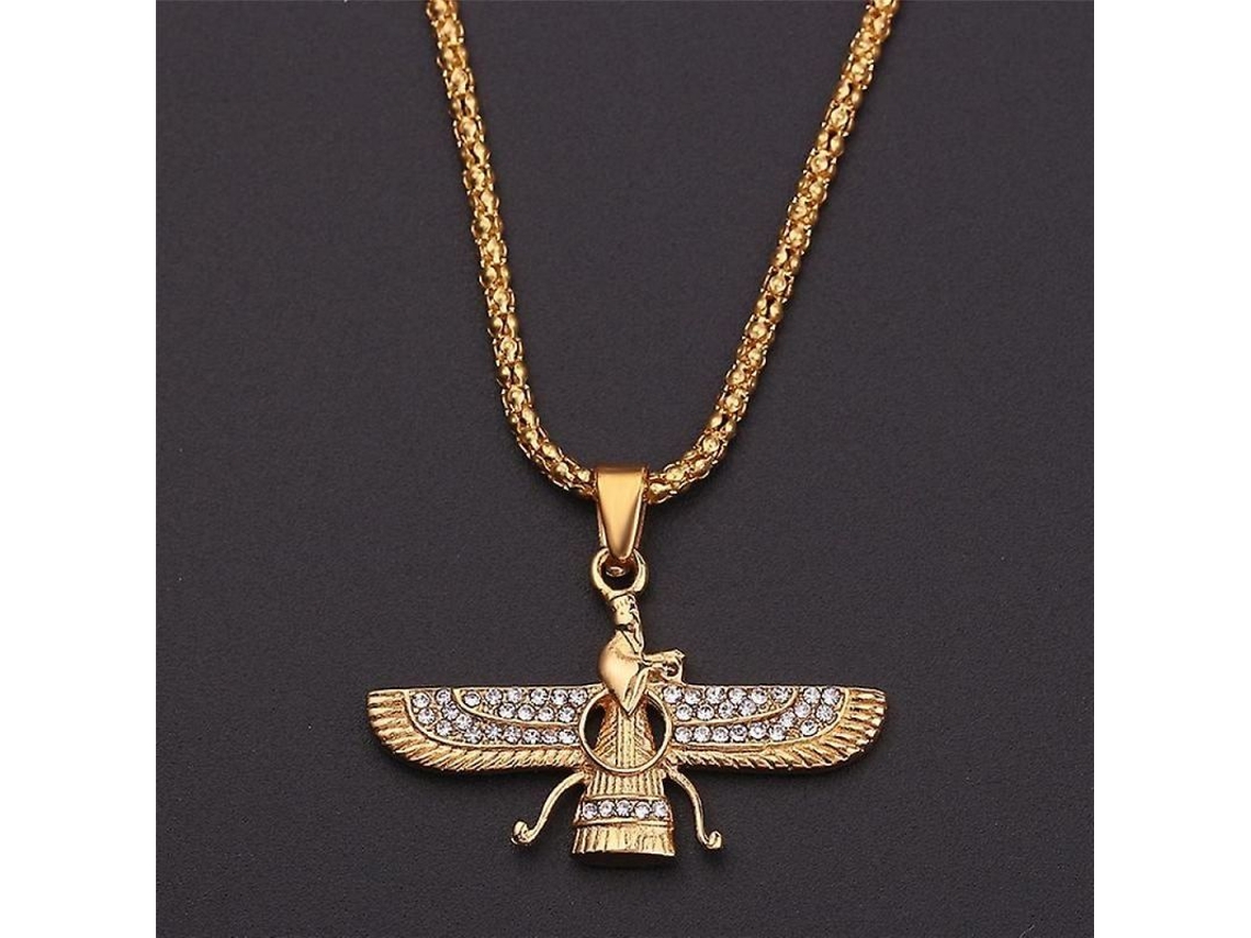 2026-colgante De Collar De Ala Zoroástrica De Color Oro Aleación Joyería Hombre Persa Achaemenida