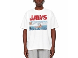 Rockinstone Jaws Movie Island White Adult T-shirt Size:m