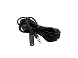Cabo Extensor De 3 Metros Para Microfone Computador, Com Conectores De 3,5 Mm Macho E 3,5 Mm Fêmea Controle Volume