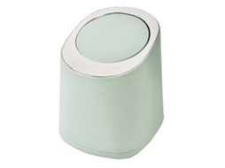 Lixeiro de mesa mini plástico design minimalista pressão redonda para escritório verde claro