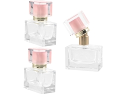 De 3 Frascos De Vidro Transparente Recarregáveis Com Spray, À Prova De Vazamentos, Com Borrifador Fino Para Produtos Aromáticos E