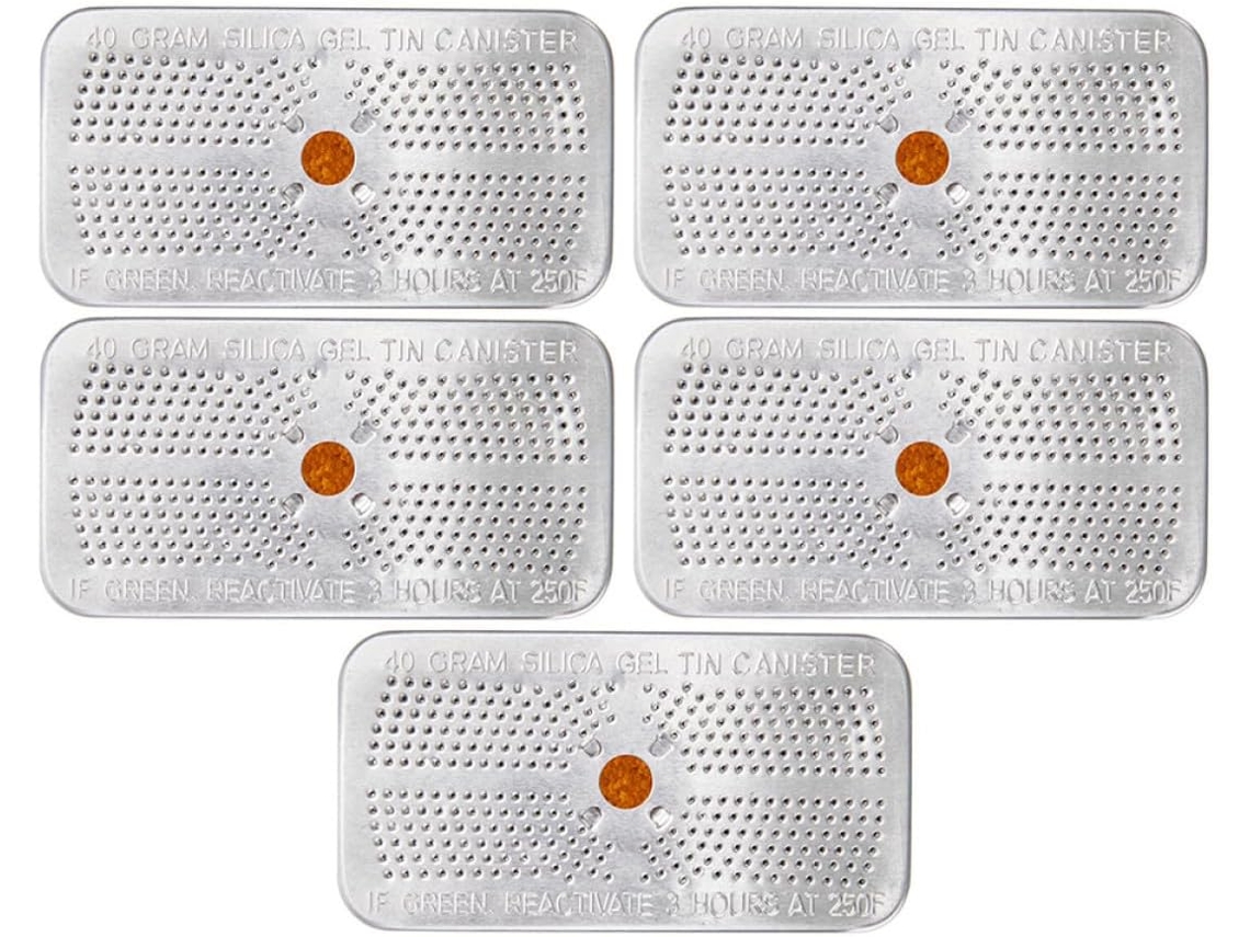 Pacotes De Gel De Sílica De 40g, Pacote Com 5 Unidades, Indicador De Cor Para Embalagens Fotográficas.