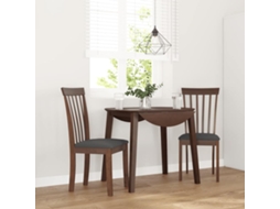 Vidaxl Cadeiras De Jantar Com Almofadões 2 Pcs Madeira Maciça Castanho
