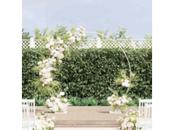 Vidaxl Arco De Casamento Branco 220 X 45 X 200 Cm Aço