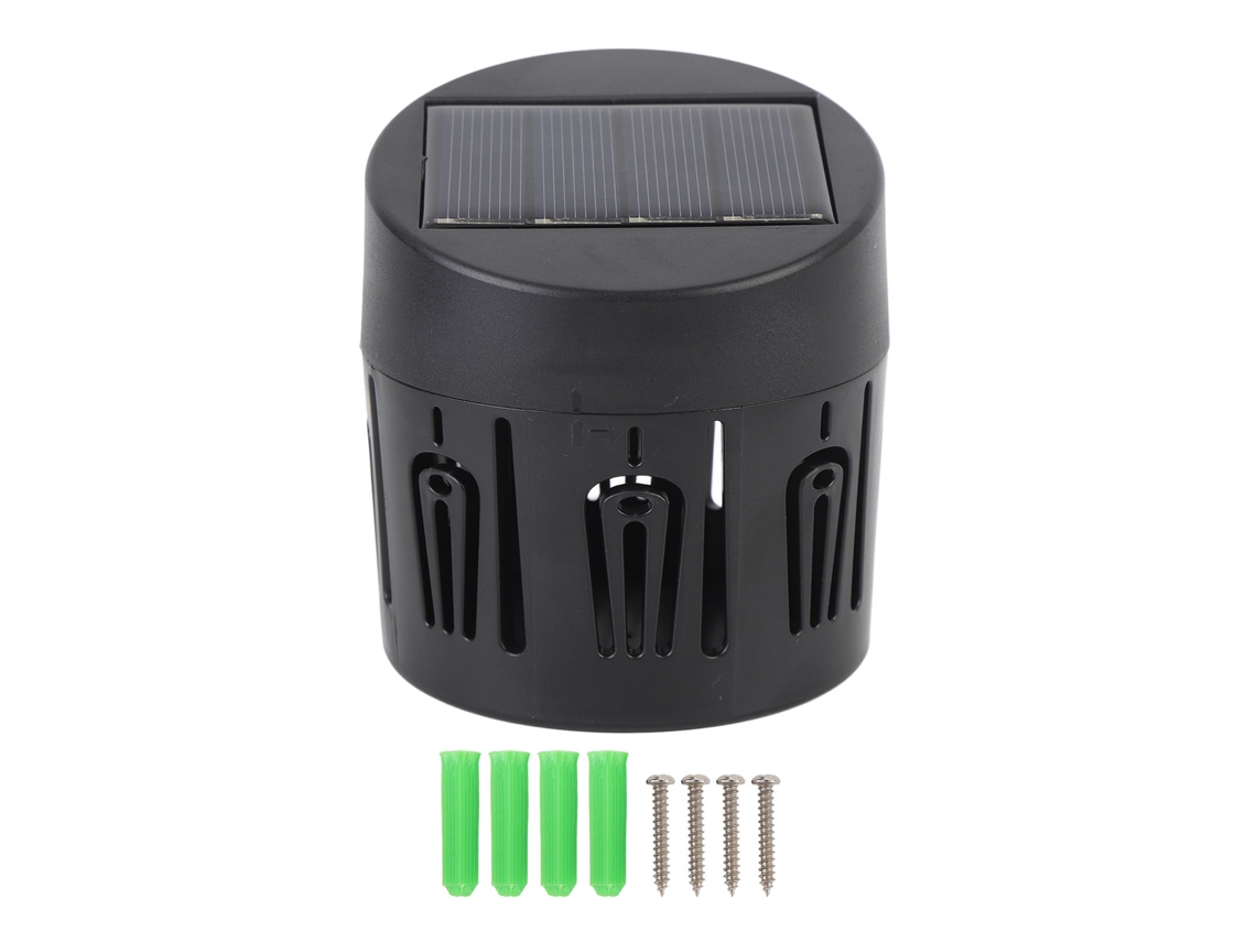 2 Pcs Luz Solar de Parede com Tema Flor À Prova D'água Lâmpada de Cerca para Jardim Escada Exterior