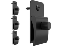 Conjunto de 4 Healeved Presilhas Parede em Plástico Preto para Pendurar Tapeçarias e Mantas, Estéticas Prática