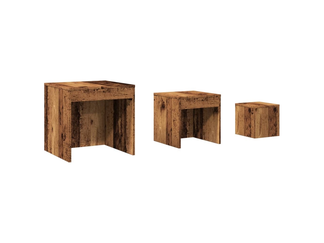 Nesting Table, Nesting Tables Vidaxl Marrom Madeira Processada (n/a)