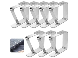 Clips Nova Line para toalha de mesa, fortes, de aço inox, 12 unidades | S/MARCA