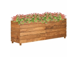 Conjunto 1 Vaso Elevado Vidaxl Marrom Teca (150 X 40 X 55 Cm)