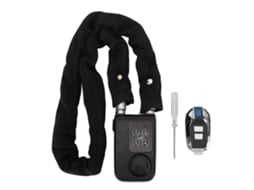 Mali trava de Bicicleta com Alarme Anti roubo Controle Remoto Vibration Resistente À Água Aço Inoxidável Moto Código Preto