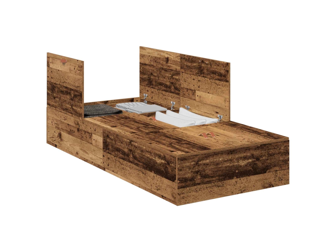 Estrado de Cama com Arrumação Madeira Antiga 80x200 cm MAISON EXCLUSIVE