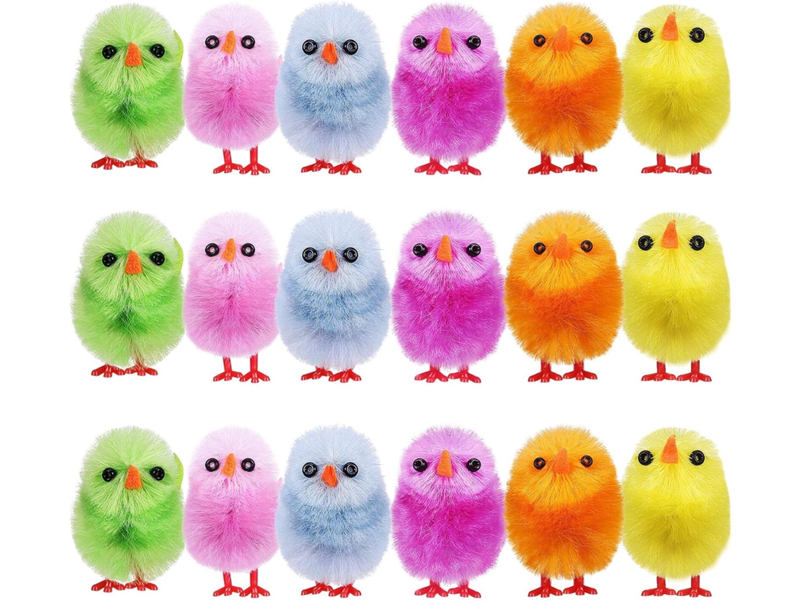 Conjunto De 18 Miniaturas Pelúcia Fofinhas Para Decoração Páscoa,