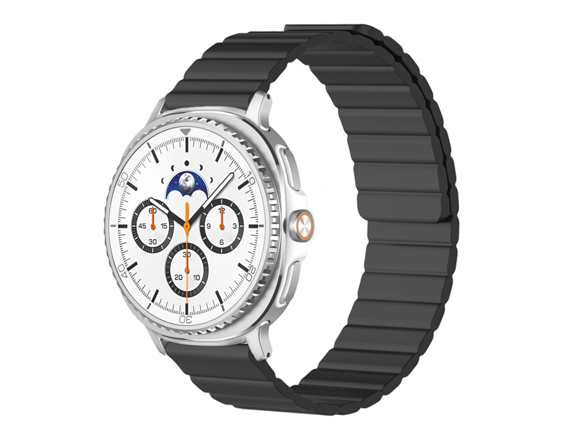 Pulseira Magnética De Silicone Com Proteção Uv Para Samsung Galaxy Watch 8-classic Ultra Preta