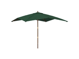 Maison Exclusive - Guarda-sol De Jardim Com Poste De Madeira 300x300x273 Cm Verde