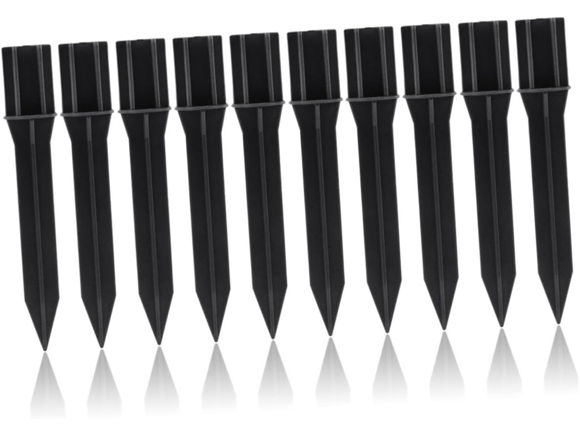 Conjunto de 10 Estacas de Abs Reforçadas para Luzes Solares Externas, Suportes Duráveis para SFUSHOS