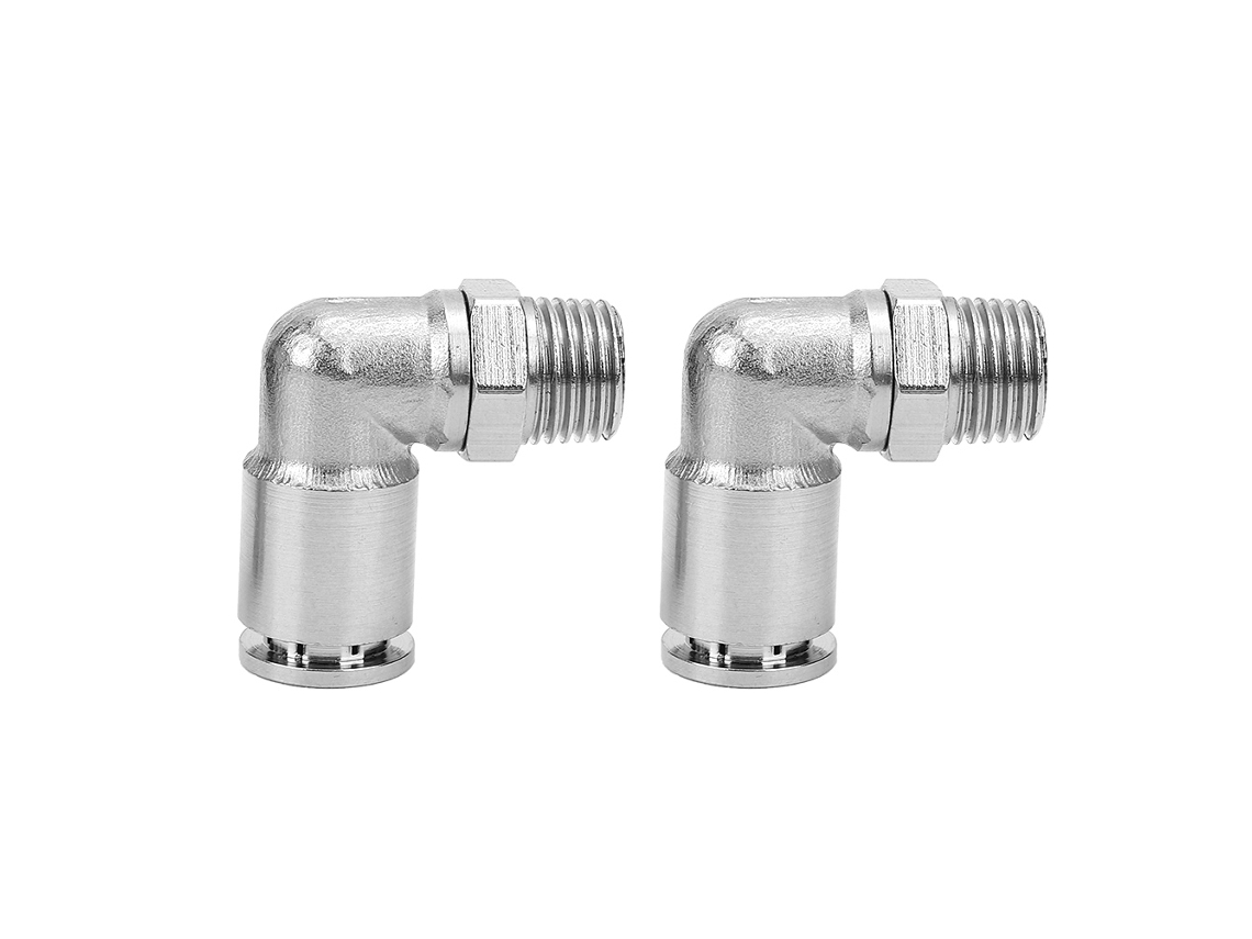 Conector Rápido Aço Bronzeado Ângulo Direito Bspp 3/8" (2 Unid)