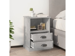Vidaxl Mesas De Cabeceira 2 Pcs 43x36x60 Cm Cinzento Cimento