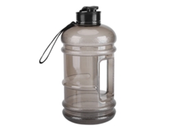 Garrafa de água grande para esportes ao ar livre, camping e academia, 2,2 L, preta, Brilvibera