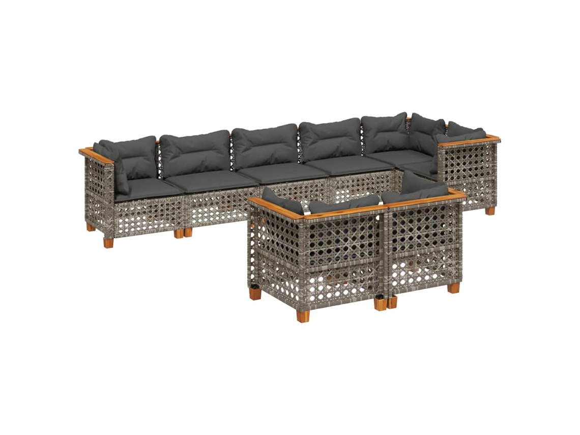Garden Sofa Set, Garden Sofa Sets Vidaxl Cinzeto Rattan / Vime (n/a)