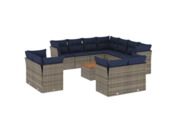 Garden Sofa Set, Garden Sofa Sets Vidaxl Cinzeto Rattan / Vime (n/a)