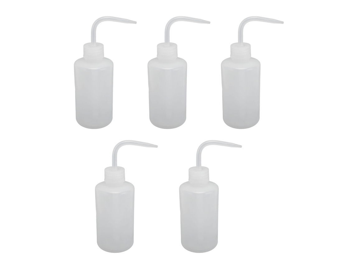 5 Peças Garrafas de Limpeza Seguras Plásticas de 250ml para Laboratório Limpeza Rega Garrafas de Pressão Vazias