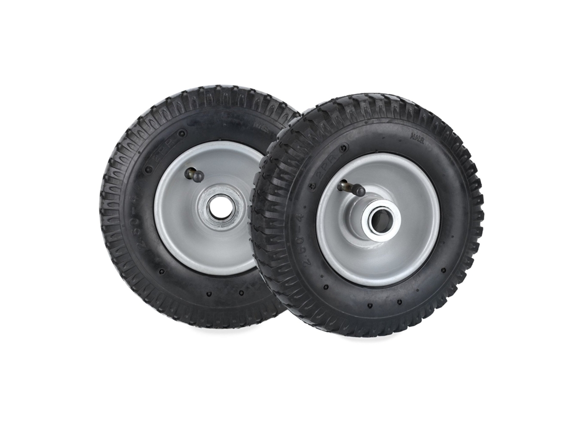 Conjunto Com 2 Rodas Pneumáticas Para Carrinho De Mão 2.50-4