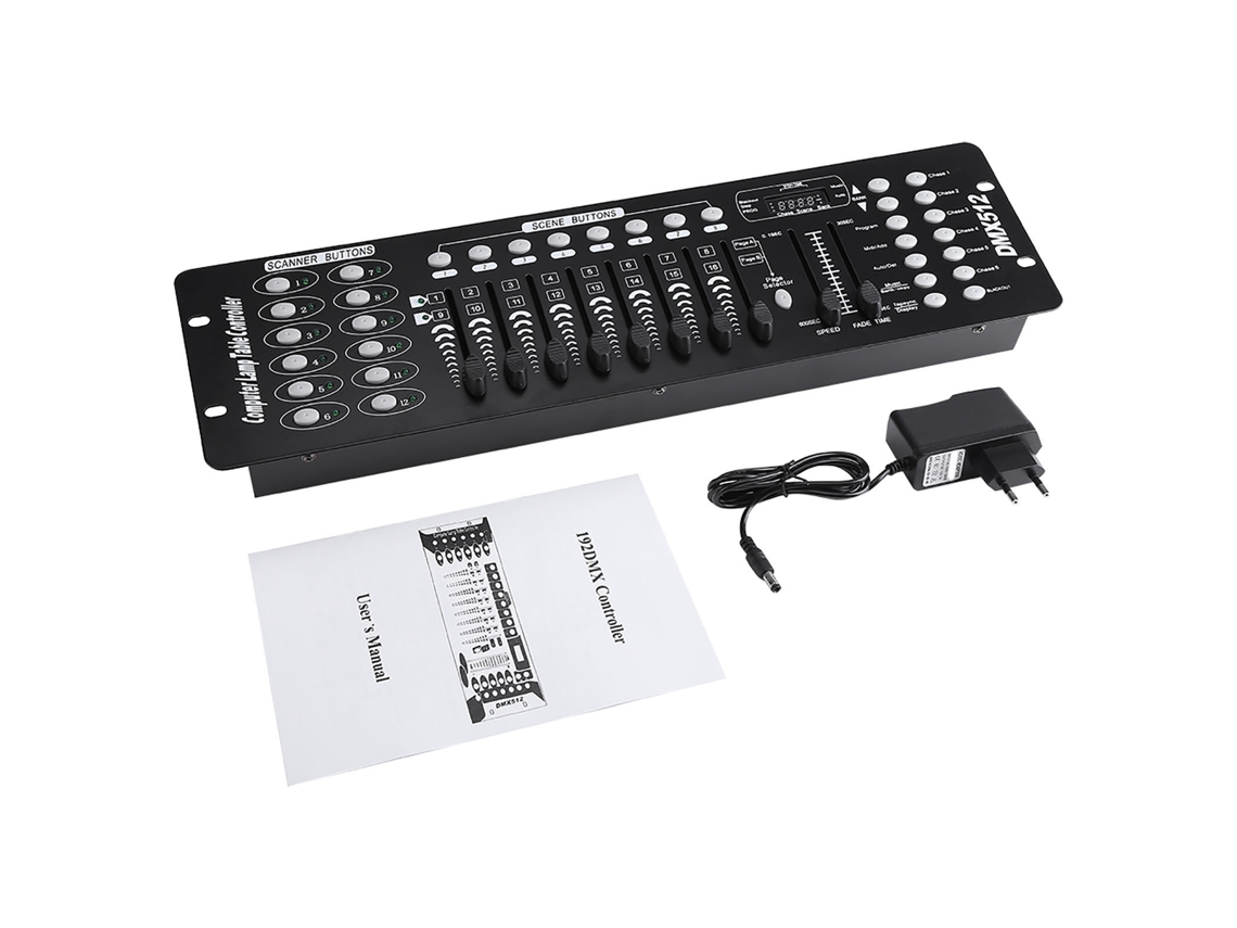 Controlador De Luz De Palco Com 192 Canais Dmx, Escola, Shows, Festa, Discoteca, Ktv, Clube, Plugue Ue 220-240v