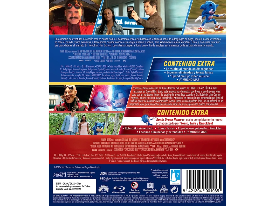 Blu-ray - Sonic - O Filme (Jim Carrey)