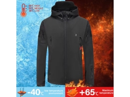 Ltengoo Hj-07 Casaco/jaqueta 7 Áreas Aquecimento Controle Temperatura Três Níveis Corta-vento Térmico Capuz Gola Alta Esportes Inverno Ar Livre