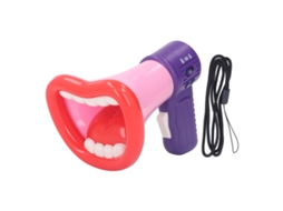 Ats juguete Transformador de Voz para Crianças com Alto falante Grande Gravação Efeitos Sonoros Altavoz Educativo com Cordão Rosa