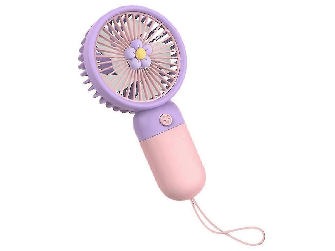 Novo Mini Ventilador Portátil Em Formato De Flor - Com Armazenamento Usb