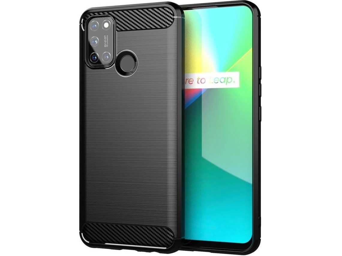 Capa Oppo A53 LMOBILE Silicone Carbono Preto