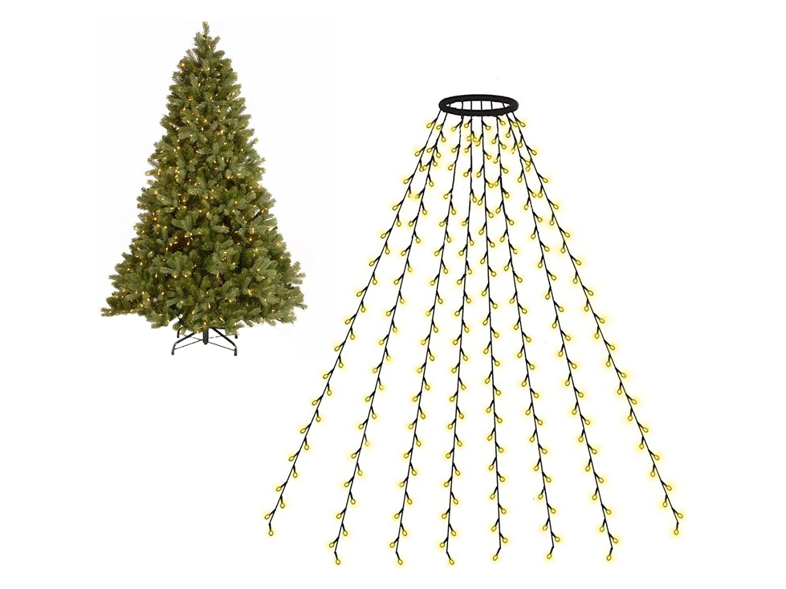 Cordão De Luzes Led, Cor Verde E Cobre, Tema De Natal, Para Festas, Casamentos, Janelas, Árvores E Composição Sazonal
