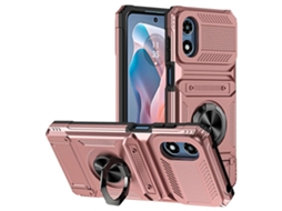 Capa De Celular Tpupc À Prova De Choque Com Compartimento Para Cartão E Suporte De Anel De Metal