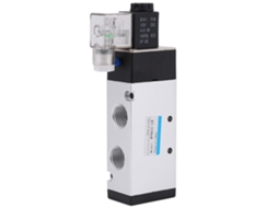 Válvula Solenóide Neumática 5 Vias 2 Posições Pt1/2" Alumínio Dc12v 4v410-15