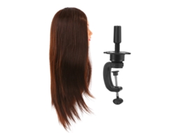 Cabeça De Manequim De Treinamento Para Prática De Tranças E Penteados, Cabeça De Manequim De Cabelo Humano Com 30 De Cabelo Real E Suporte De Grampo,