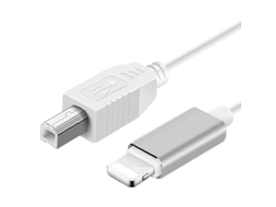 Lurelia Cabo Usb Midi Usb-b 1 M, Interface Para Teclados, Pianos E Sintetizadores, Microfones