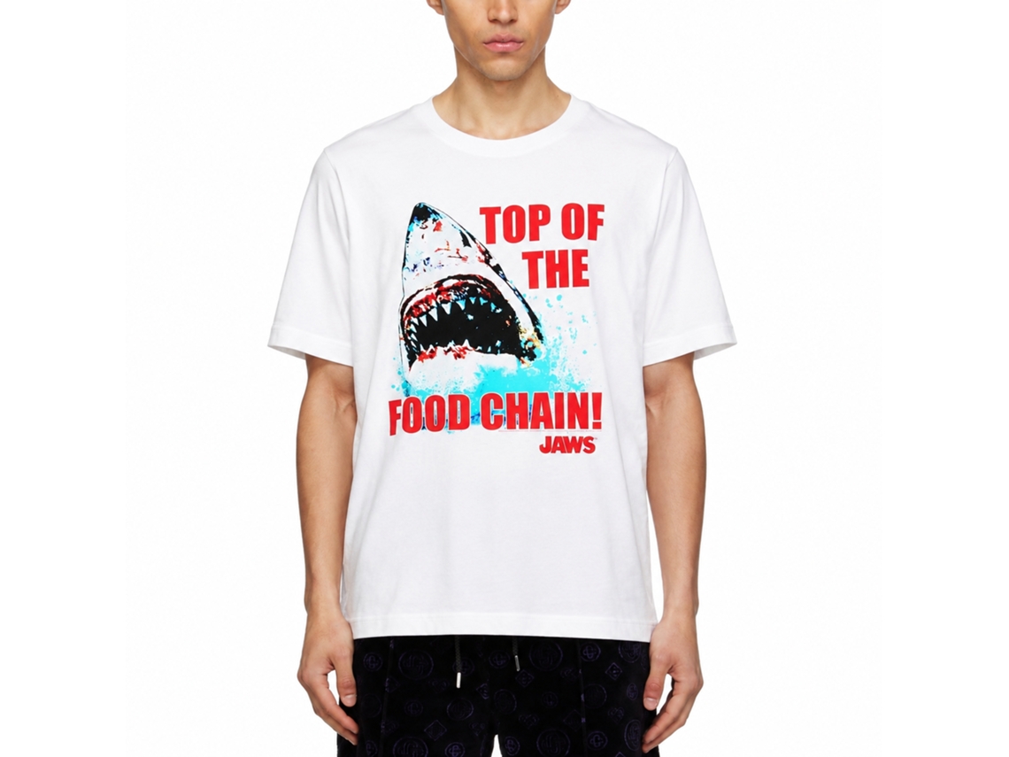 Rockinstone Jaws Movie Top Dawg White Adult T-shirt Size:s