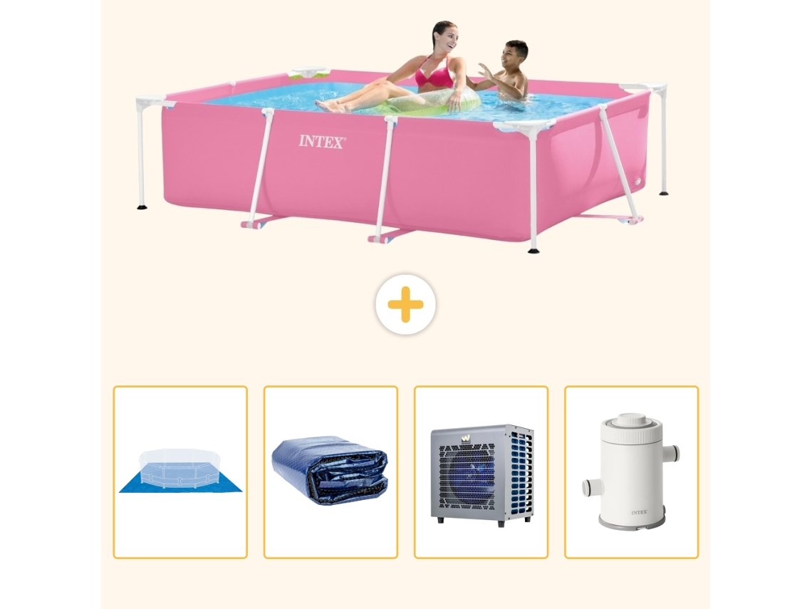 Intex Piscina Com Estrutura Retangular - 220x150x60 Cm - 5-peças S104