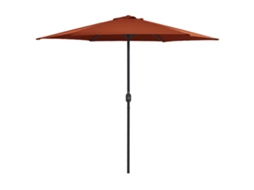 Vidaxl Guarda-sol De Jardim C/ Poste De Alumínio 270x246 Cm Terracota